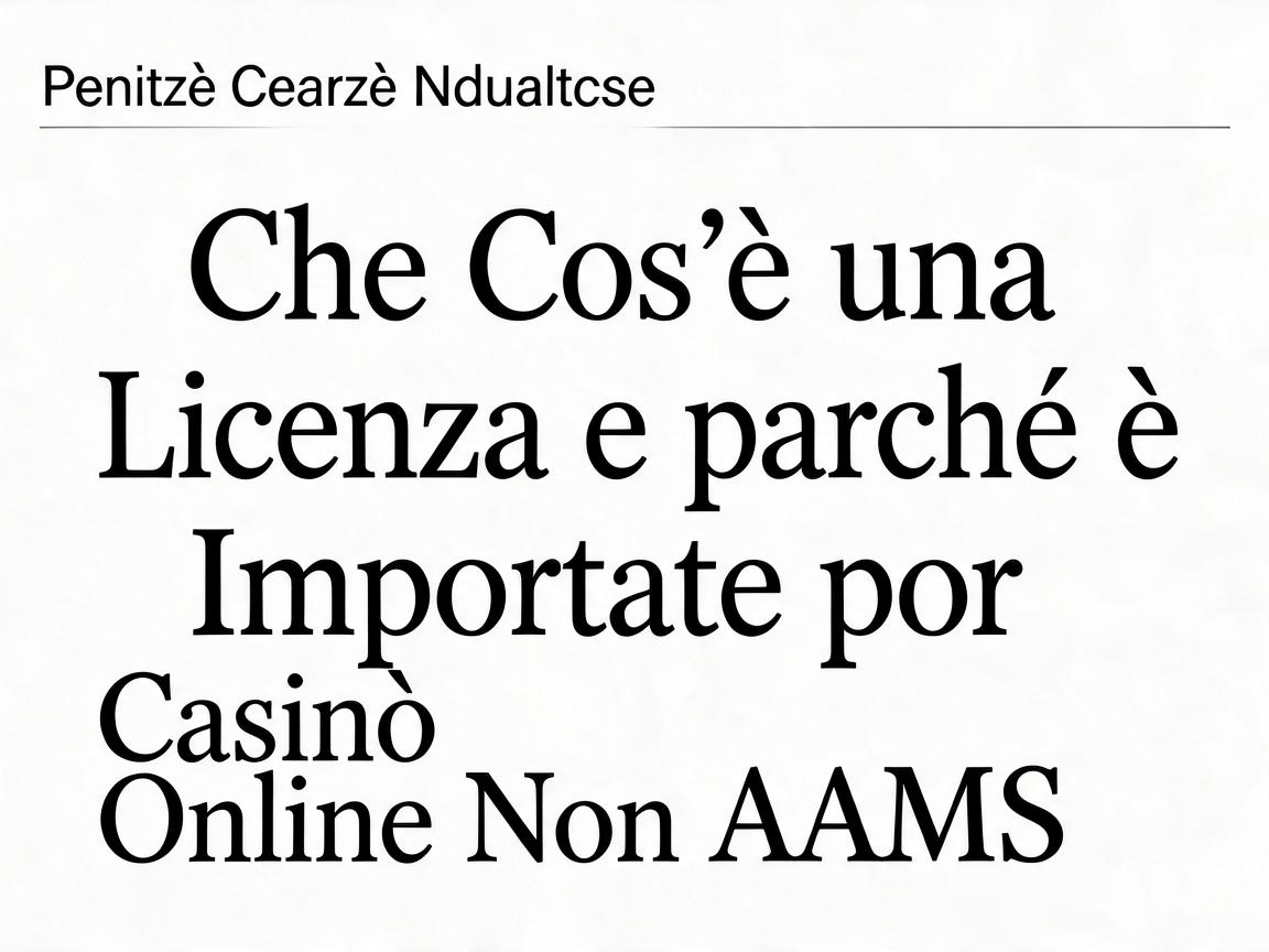 La Importanza della Licenza per Casinò Online Non AAMS