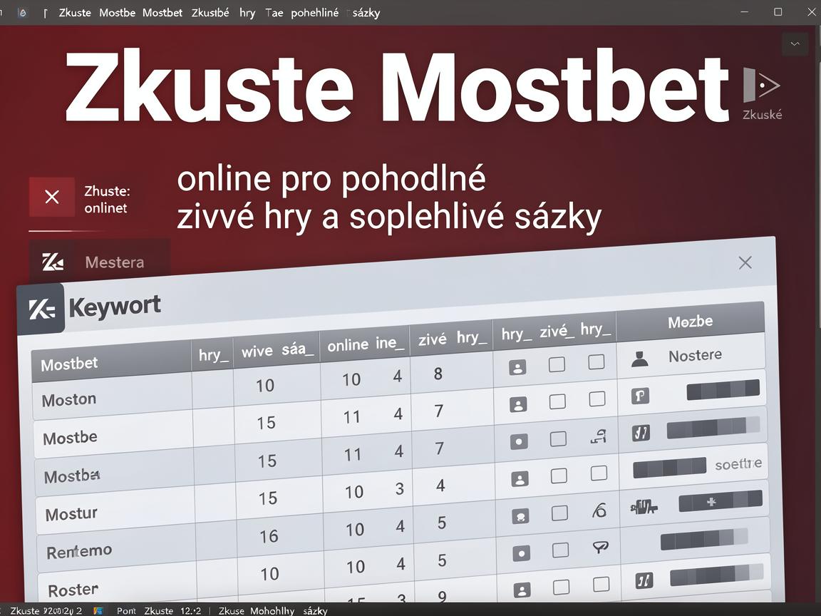 Zkuste Mostbet online pro pohodlné živé hry a spolehlivé sázky