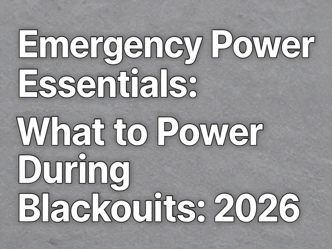 Emergency Power Essentials: What to Power During Blackouts 2026