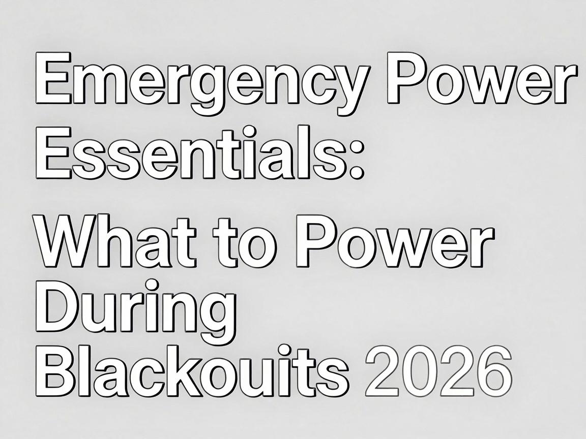 Emergency Power Essentials: What to Power During Blackouts 2026