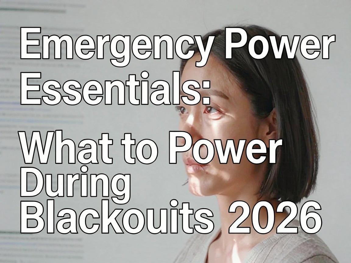 Emergency Power Essentials: What to Power During Blackouts 2026
