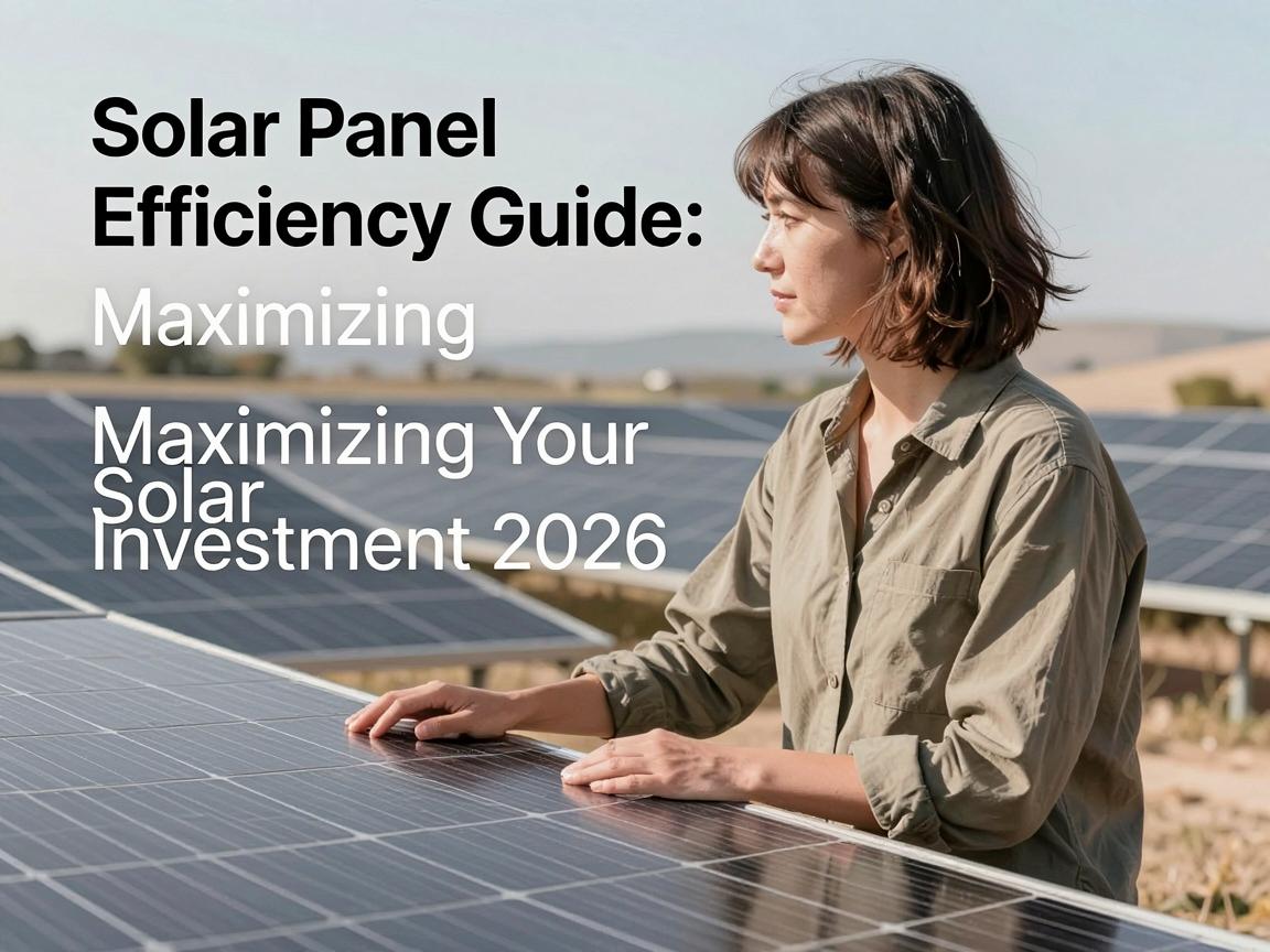 Solar Panel Efficiency Guide: Maximizing Your Solar Investment 2026