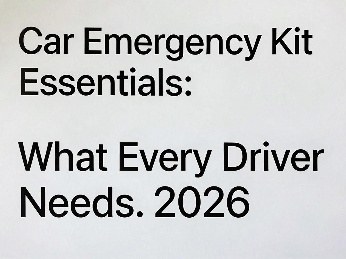 Car Emergency Kit Essentials: What Every Driver Needs 2026