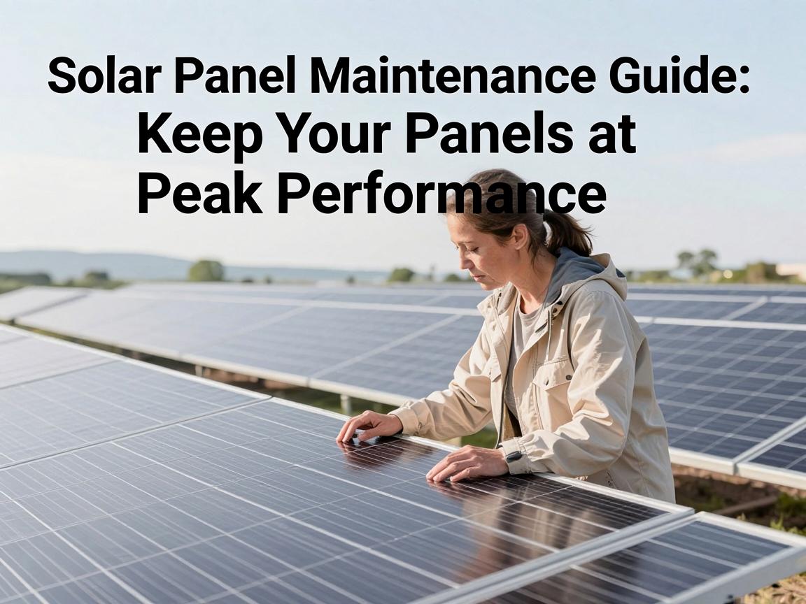 Solar Panel Maintenance Guide: Keep Your Panels at Peak Performance