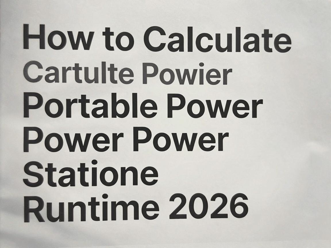 How to Calculate Portable Power Station Runtime 2026