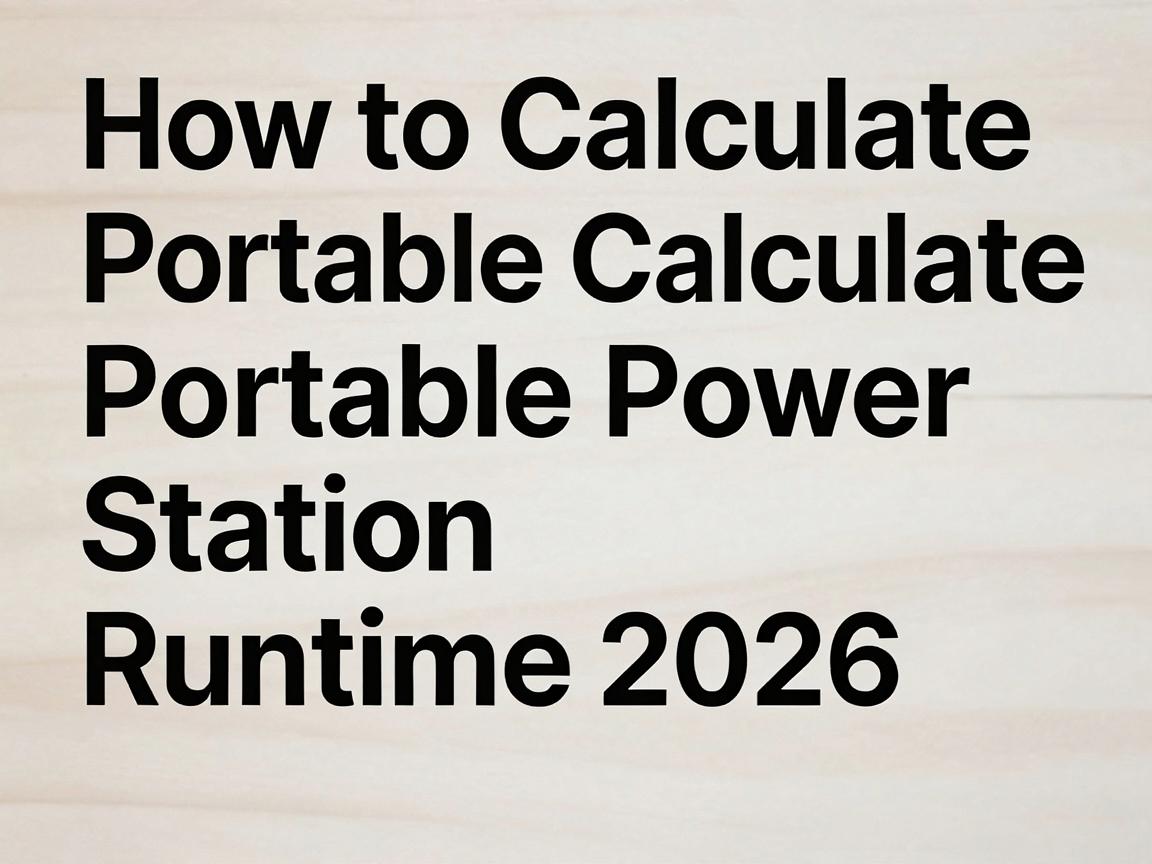 How to Calculate Portable Power Station Runtime 2026