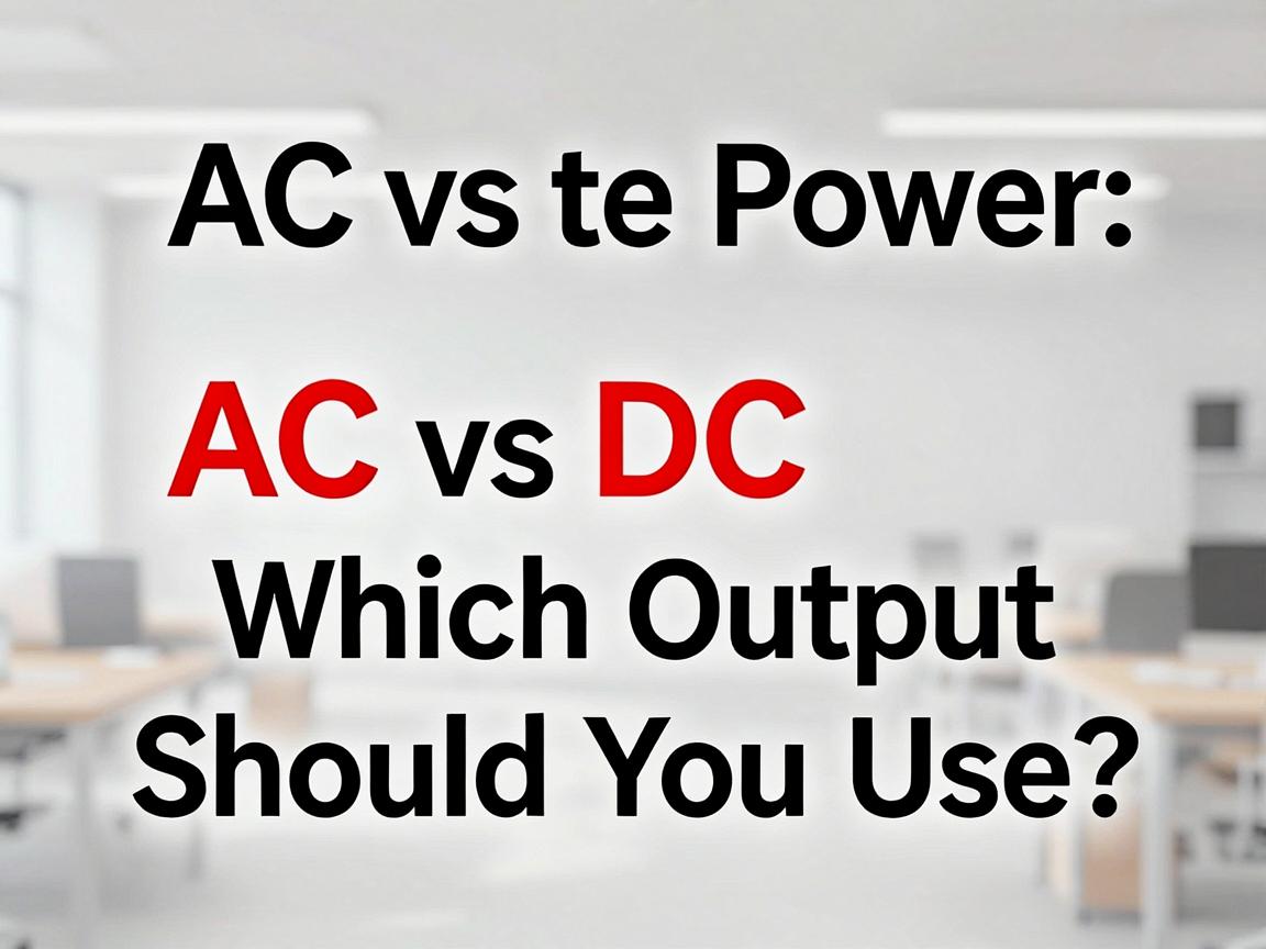 AC vs DC Power: Which Output Should You Use?