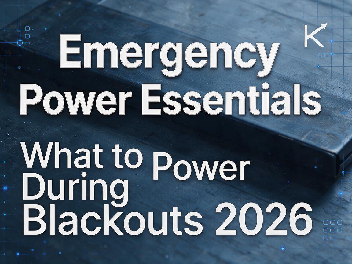 Emergency Power Essentials: What to Power During Blackouts 2026