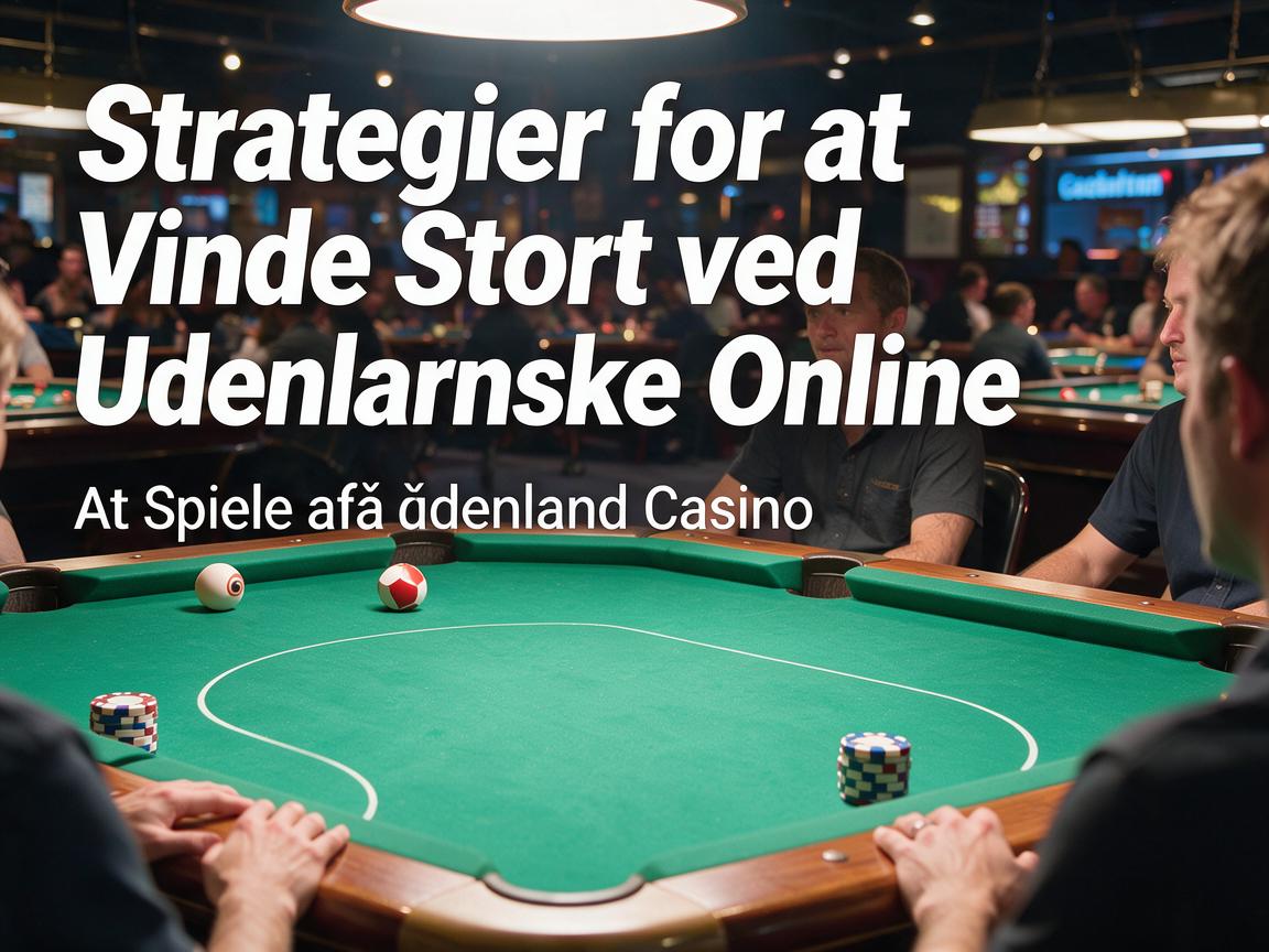 Strategier for at Vinde Stort ved Udenlandske Online Casino