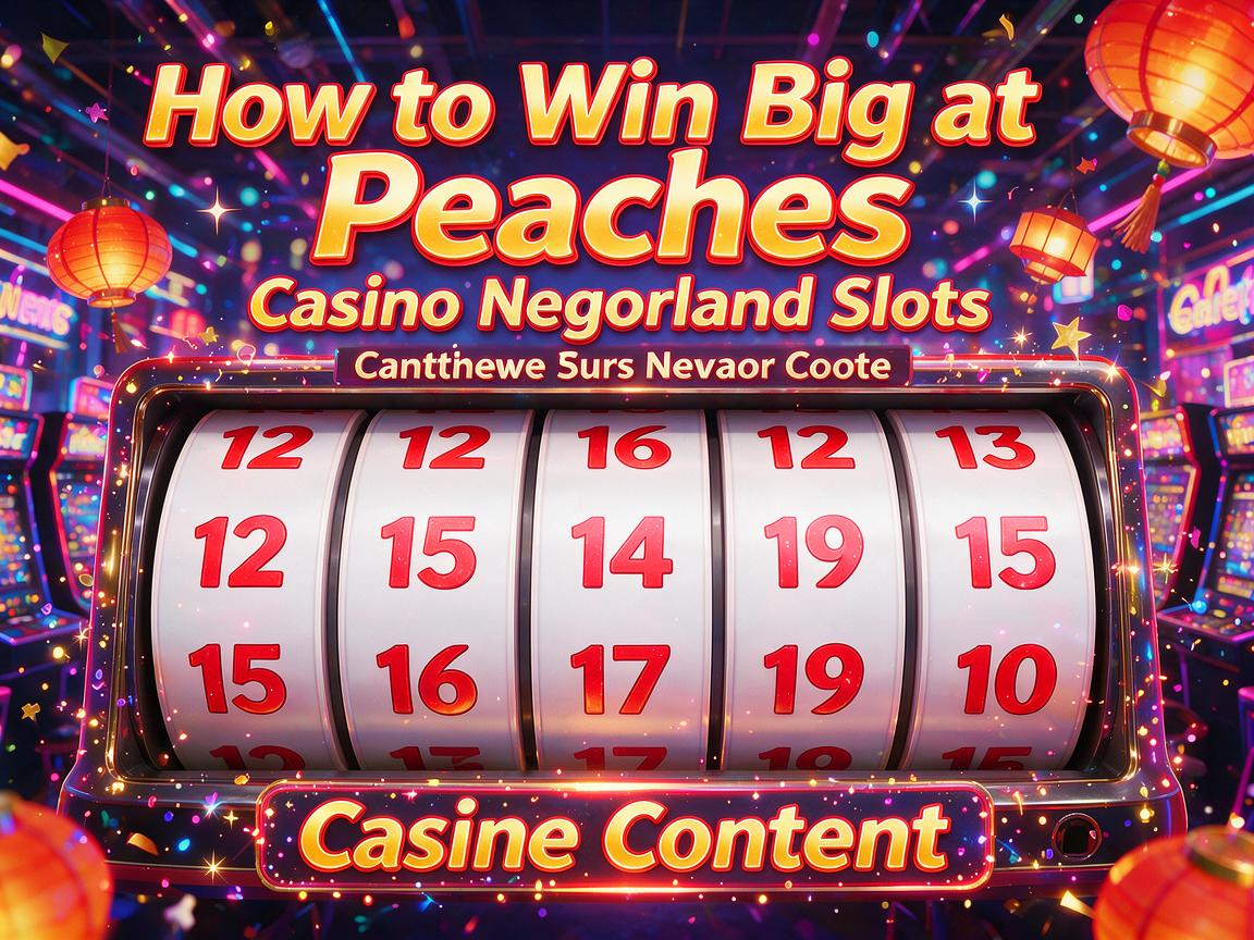 How to Win Big at Peaches Casino Nederland Slots