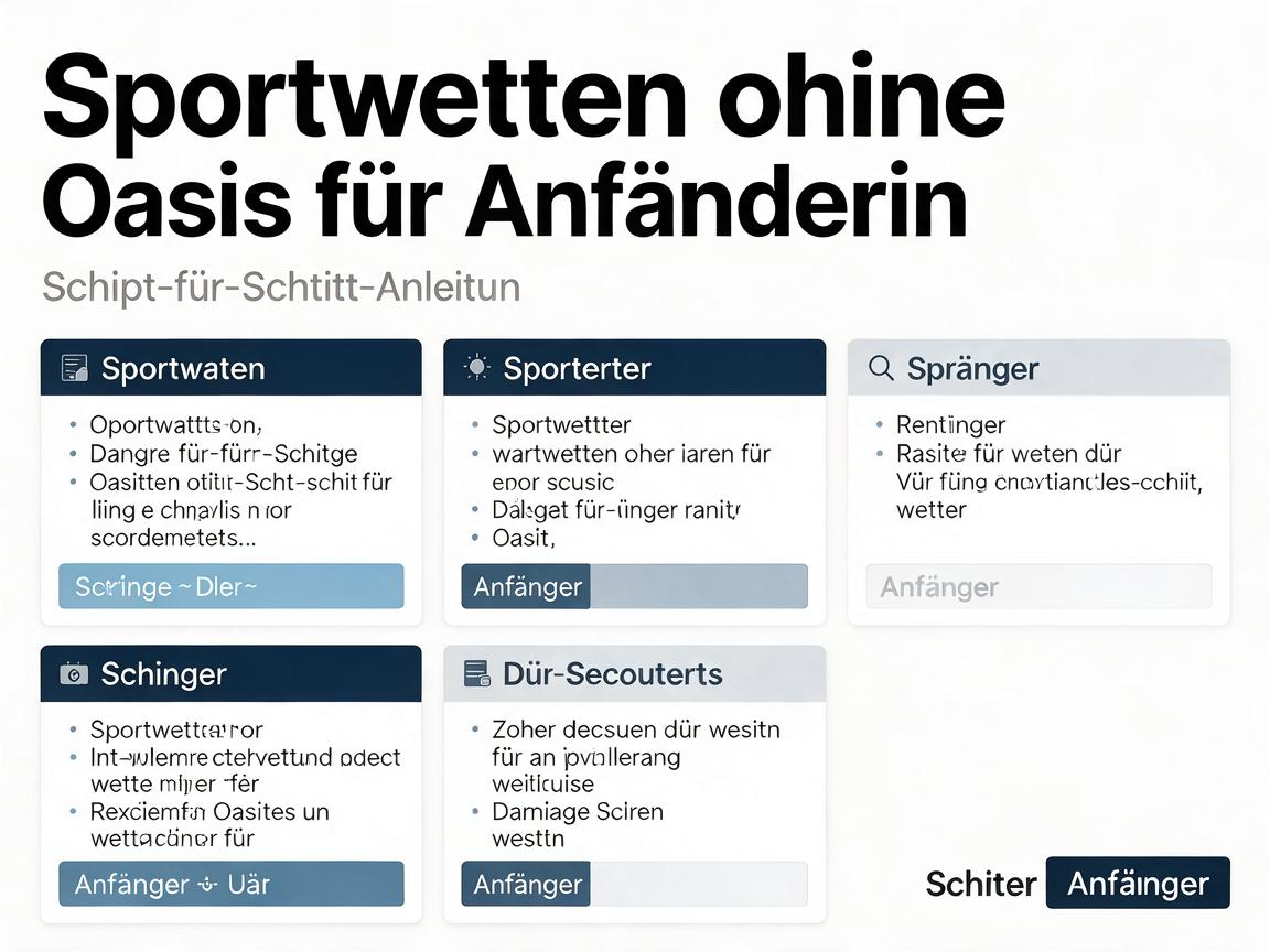 Schritt-für-Schritt-Anleitung: Sportwetten ohne Oasis für Anfänger