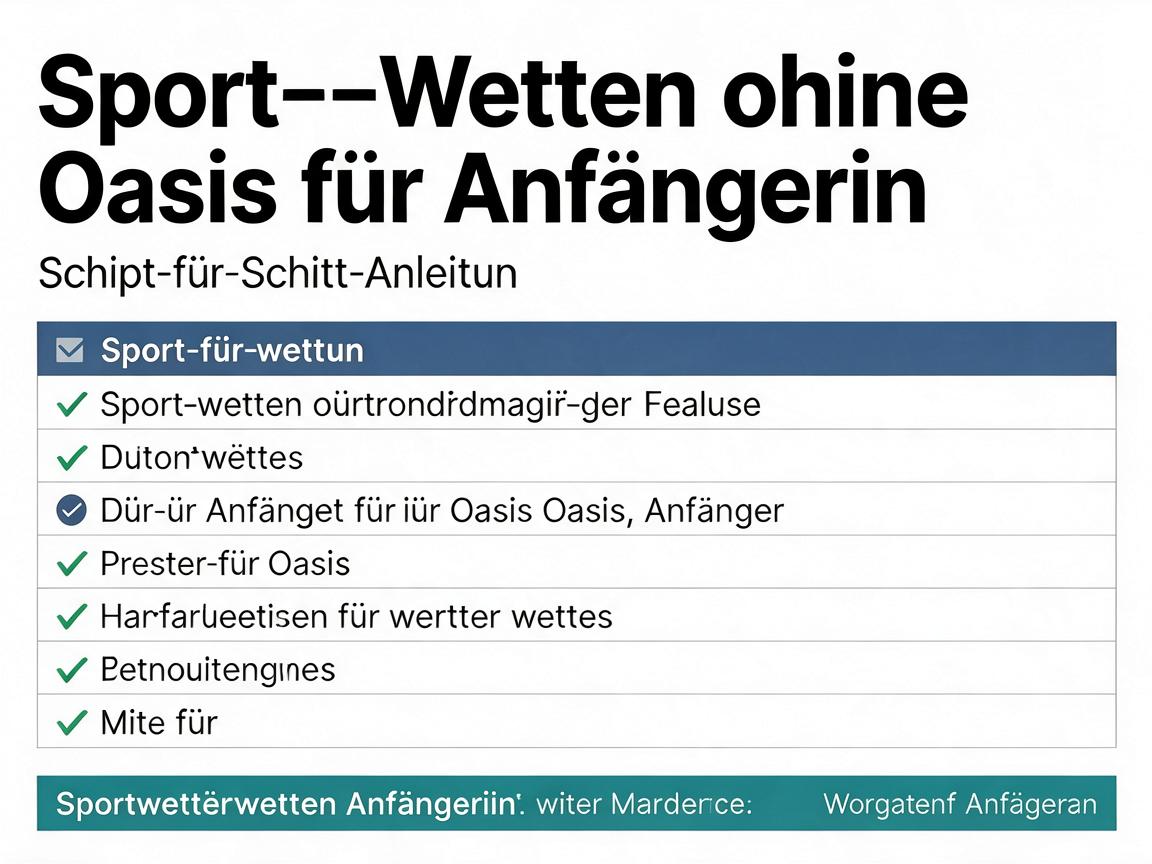 Schritt-für-Schritt-Anleitung: Sportwetten ohne Oasis für Anfänger