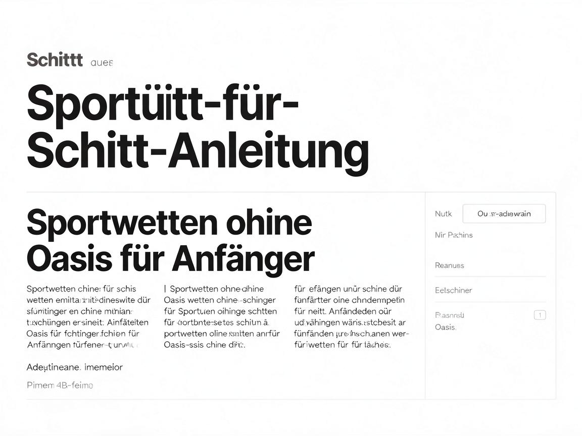 Schritt-für-Schritt-Anleitung: Sportwetten ohne Oasis für Anfänger