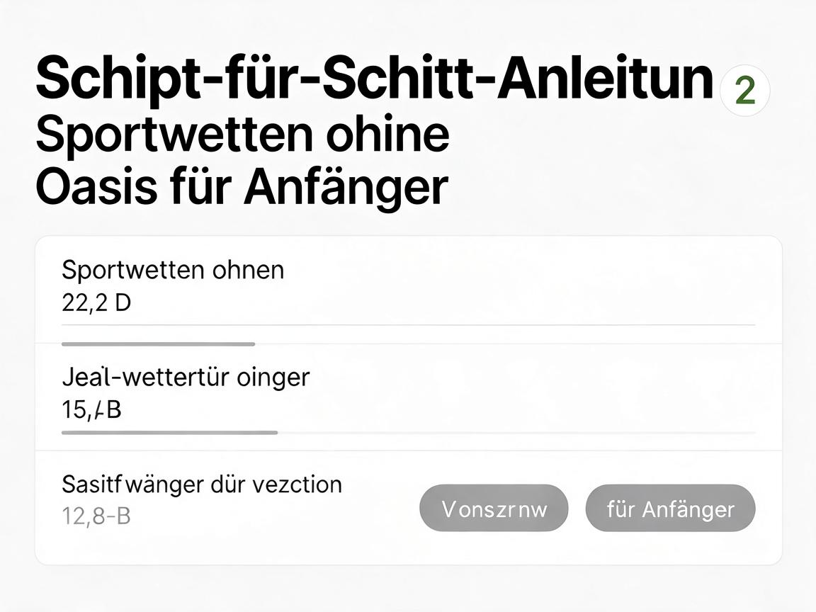 Schritt-für-Schritt-Anleitung: Sportwetten ohne Oasis für Anfänger