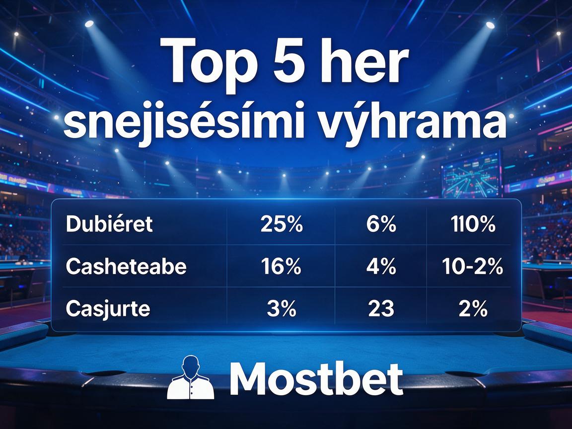 Jaké hry jsou v casino Mostbet s nejvyššími výhrami?