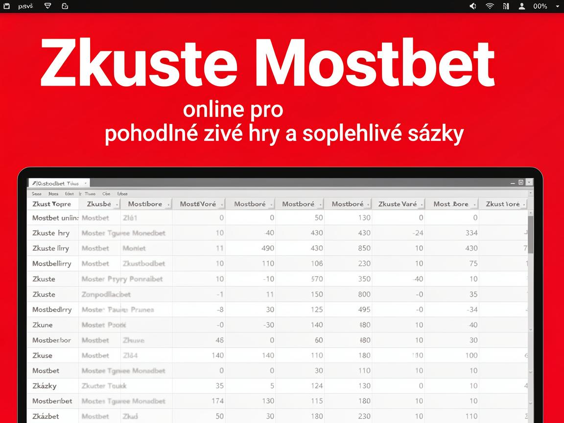 Zkuste Mostbet online pro pohodlné živé hry a spolehlivé sázky