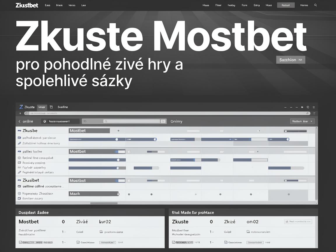 Zkuste Mostbet online pro pohodlné živé hry a spolehlivé sázky