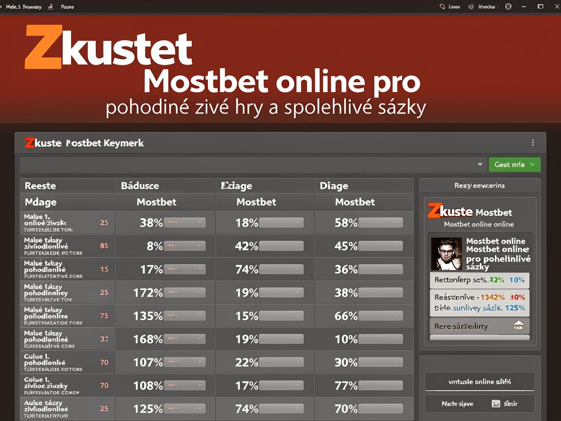 Zkuste Mostbet online pro pohodlné živé hry a spolehlivé sázky