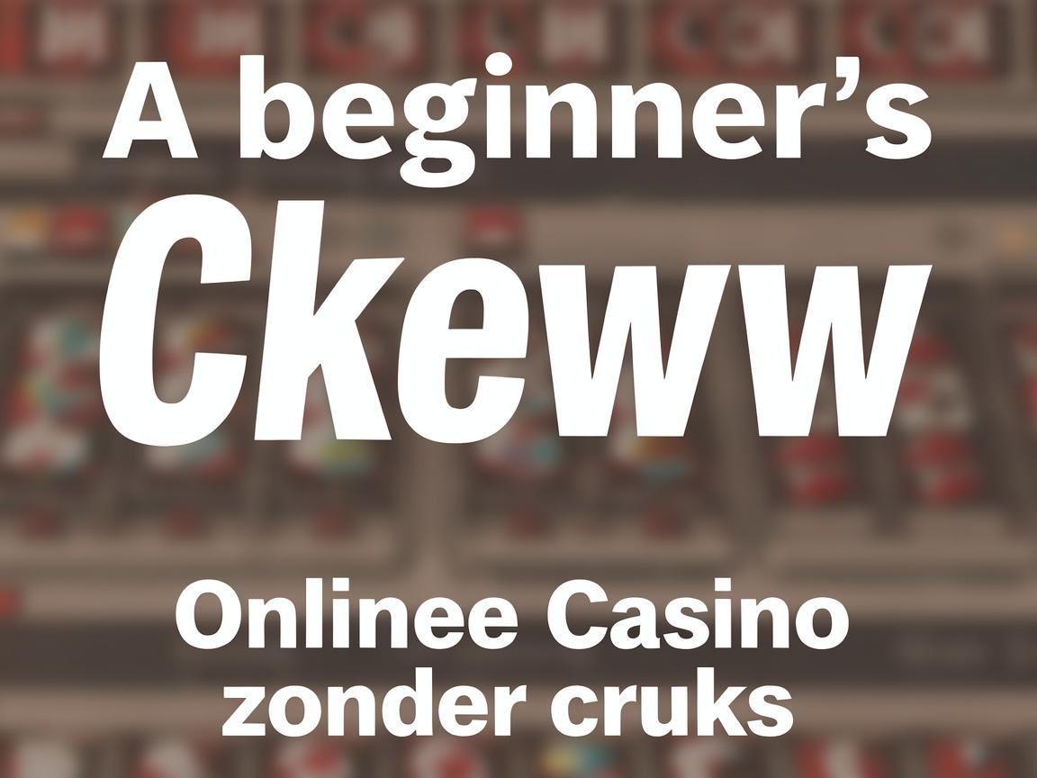 A beginner's guide to online casino zonder cruks