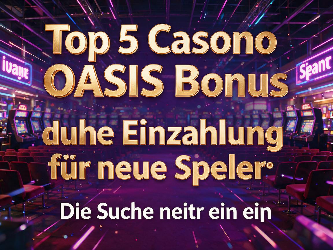Top 5 Casino ohne OASIS Bonus ohne Einzahlung für neue Spieler